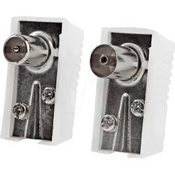 N CSGB40995WT - IEC (Coax) Stecker, Buchse / Stecker, Metall / PVC