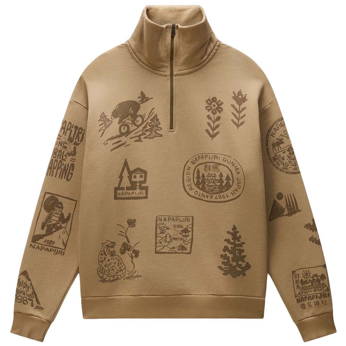 Napapijri B-tenri Half Zip petrifiedoakn7c (N7C) S NP0A8AVGN7C1006