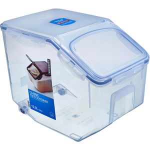 LocknLock Schüttdose HPL510 Kitchen Caddy, aus Kunststoff, 12 Liter, mit Klappdeckel und Rollen, luftdicht