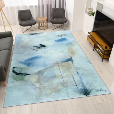 Empire Art Direct Floating Stars, Hand Washable Abstract Art Area Rug, power-loomed, 100% polyester, 2mm pile, non-slipping back