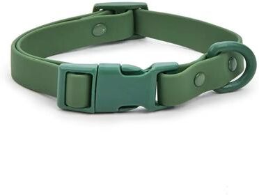 Inspired Living Waterproof Dog Collar With Adjustable Pet Collar Fit And Quick Release Buckle green m
