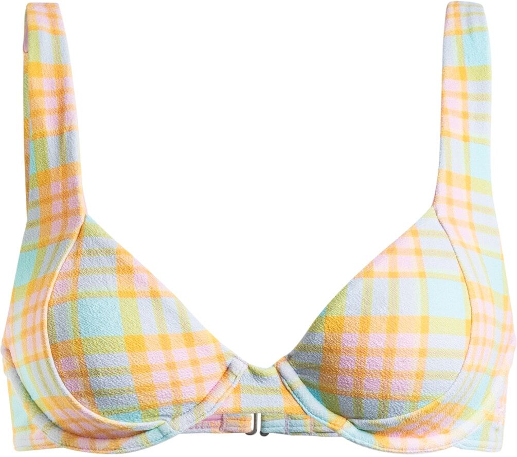 Bügel-Bikini-Top BILLABONG "Check Please Emma", Damen, Gr. S, bunt (multi), Obermaterial: 96% Nylon, 4% Elasthan., Bikini-Oberteile Bügel-Bikini-Top multi S