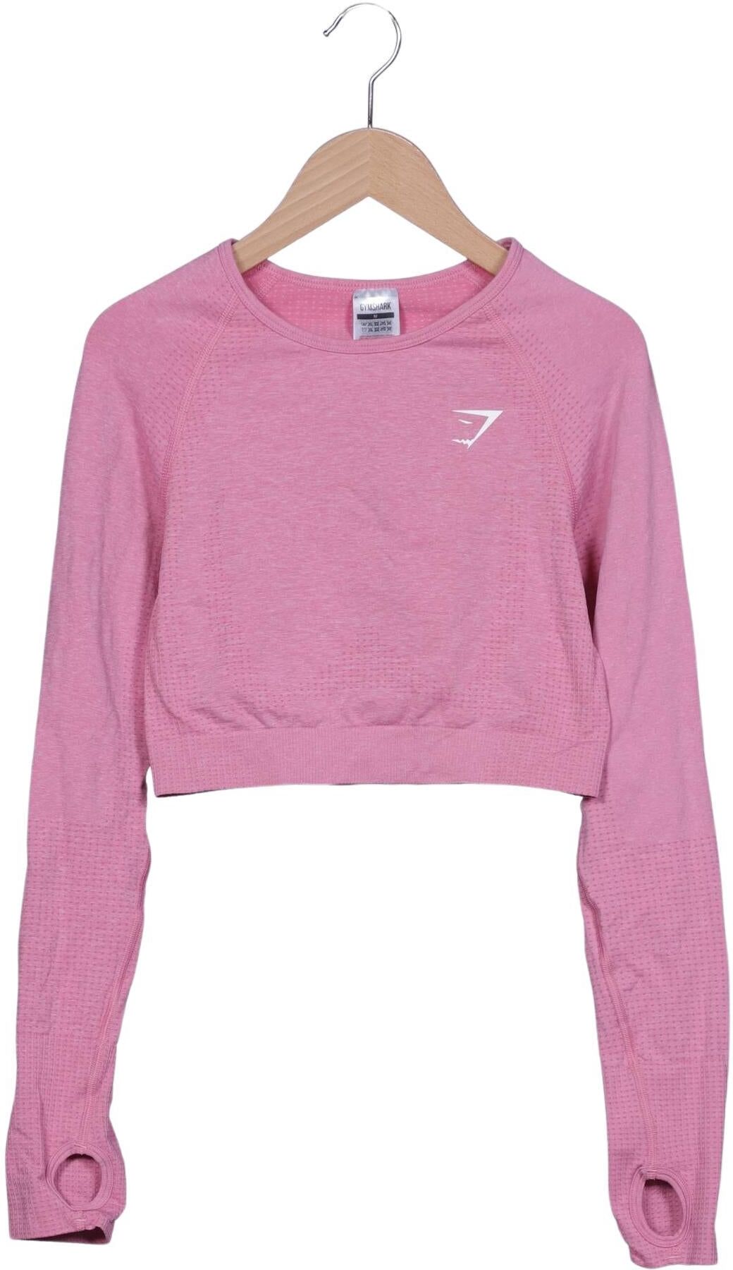 Gymshark Damen Langarmshirt, Pink, Gr. M, Synthetik / Elasthan - Second Hand