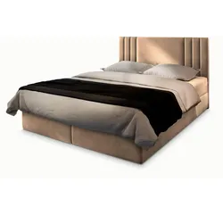 BOXBETT BRES 140x200 cm mit Matratze und Topper - Beige