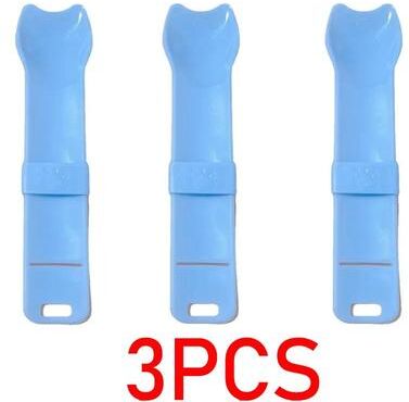 Uplift Treasures Long Handle Cat Treat Spoon Food Dispenser blue 3pcs