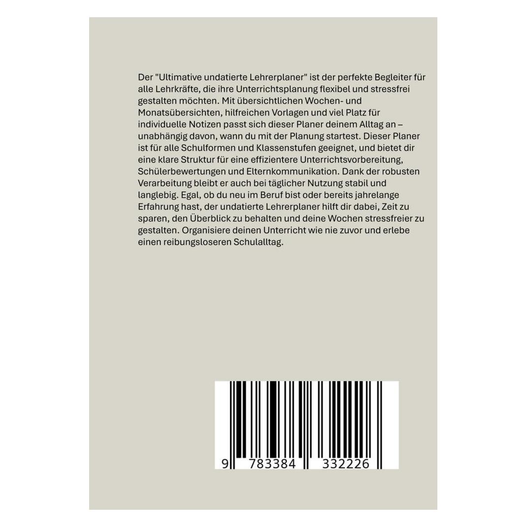 Tredition Der ultimative undatierte Lehrerplaner (57101381)