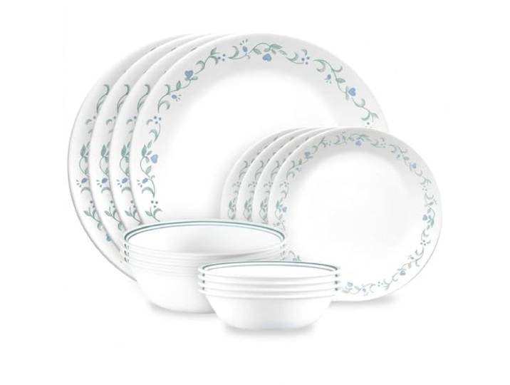 Corelle Country Cottage Geschirr-Set, 16-teilig, Set für 4 Personen