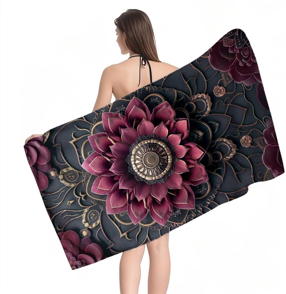 Merkloos Microvezel Strandlaken Mandala Deken XXL 220 x 100 cm