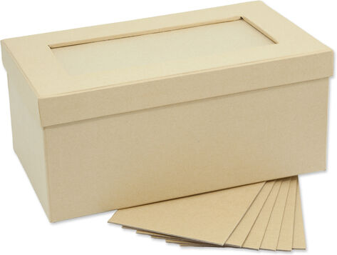 Rechteckige Fotobox aus Pappe, 27,5 x 16,5 x 11,5 cm