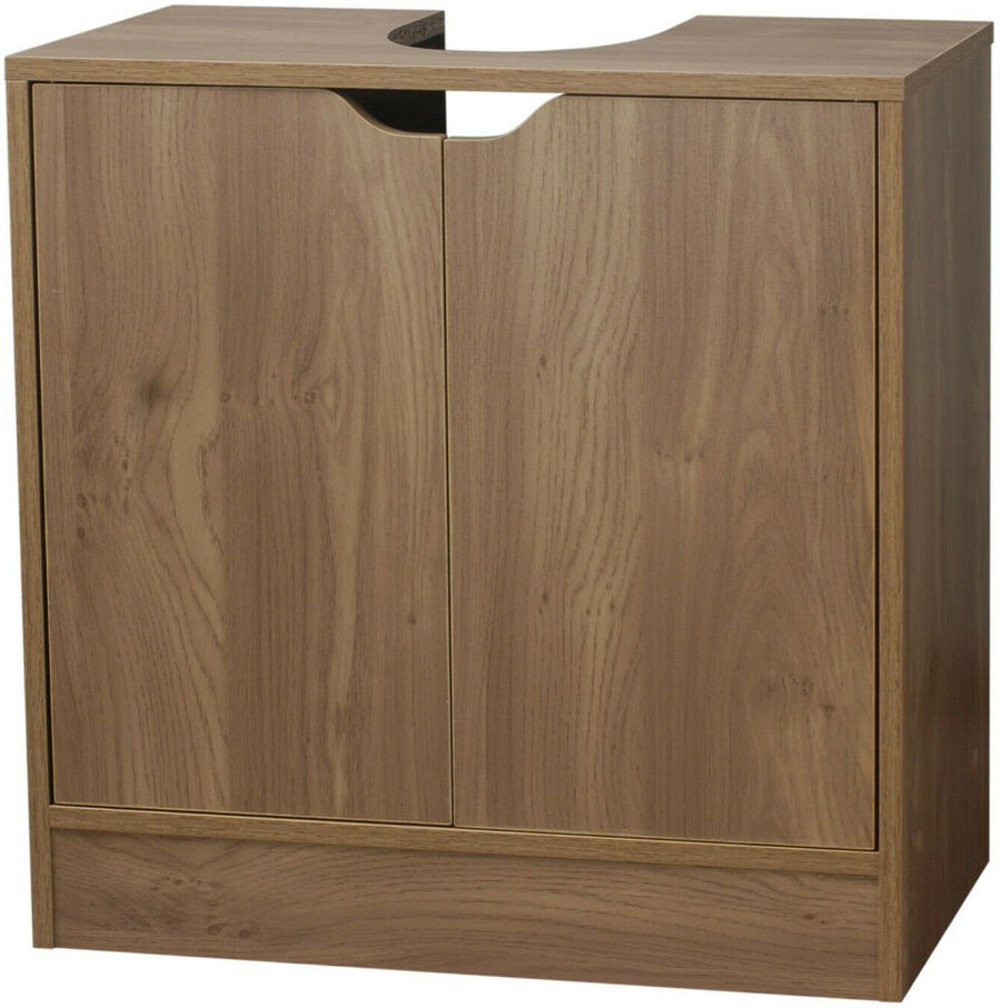 17 Stories Baptlsta Freestanding Under Sink Cabinet Oak 60cm H X 60cm W X 30cm D