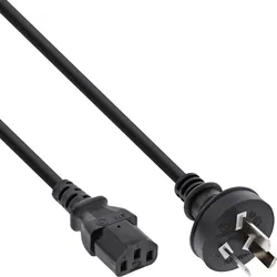 InLine Netzkabel, Netzstecker China auf Kaltgerätestecker C13, 1,8m