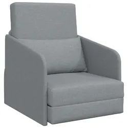 vidaXL Schlafsofa 60cm Hellgrau Stoff