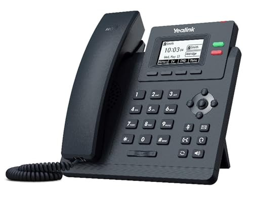 Yealink SIP T31G HD Gigabit IP-telefoon met snoer en groot LCD-scherm - zwart