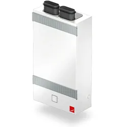 Zehnder Komfort-Lüftungsgerät ComfoAir Fit 100 CL Enthalpie, Feuchte- und CO2-Sensorplatine, Zuluftanschluss links, Außen- und Fortluftanschlüsse hinten