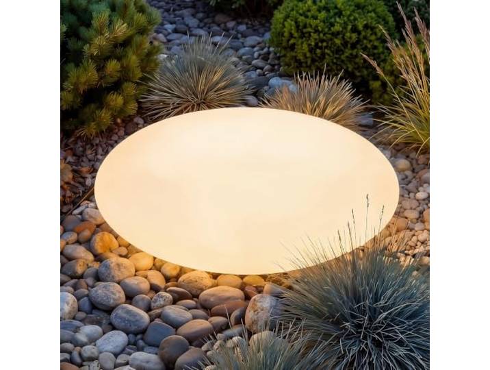 tectake® LED Kugelleuchte, Ø 35 x 21,5 cm, outdoor Lampe, Deko Garten, Beleuchtung Garten oder Nachttischlampe, LED Tischlampe, Deko Wohnzimmer, Balkon Deko, Wegeleuchten außen, Außenleuchte- Size M