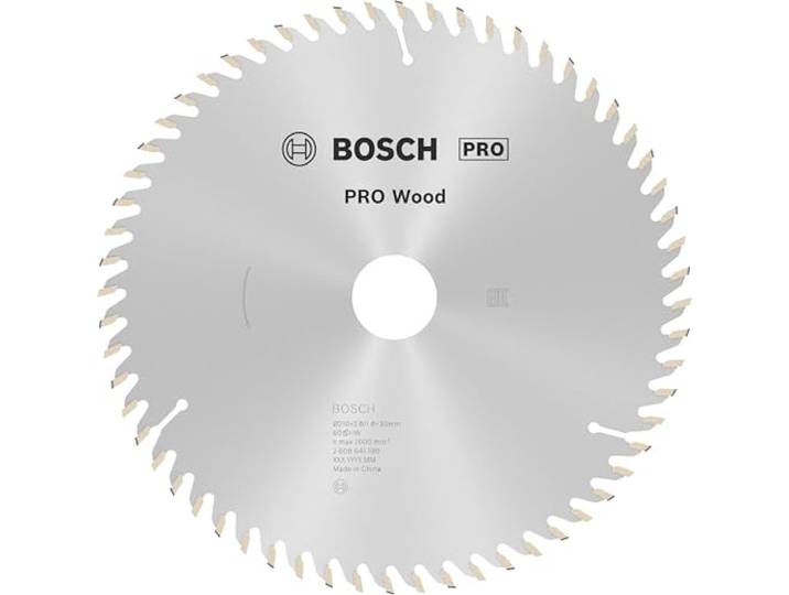 Bosch 1x Lame de scie circulaire PRO Wood filaire pour Bois résineux\, Bois dur\, Ø 210 mm Professional Accessoire Scies circulaires portatives filaires