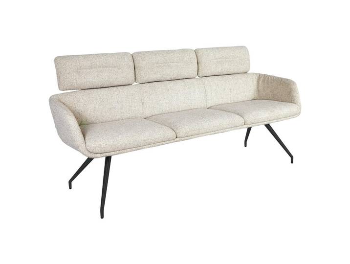 Dieter Knoll Sitzbank, Schwarz, Beige, Metall, 3-Sitzer, 200x92.5x67 cm, Esszimmer, Bänke, Sitzbänke