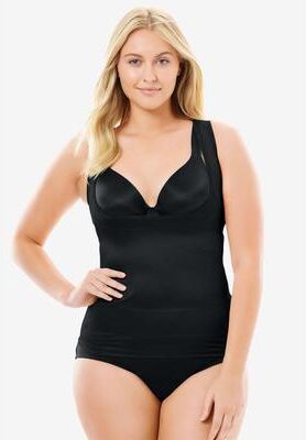 Plus Size Women's Power Shaper Firm Control Wear-Your-Own-Bra Shaper Tank by Secret Solutions in Black (Size 4X) Body Shaper