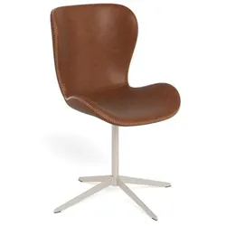 2er-Set Actona Stuhl Batilda Lederoptik Braun Cognac