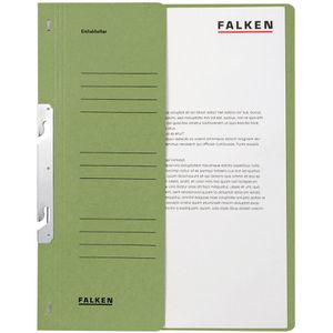Falken Einhakhefter 80000789, A4, grün, Behördenheftung, halber Vorderdeckel