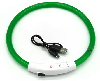 Inspire Picks GlowGuard LED Dog Collar For Nighttime Safety & Visibility 3 green l 70cm