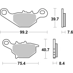 SBS Bremsbelag 702HF Street Ceramic