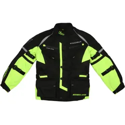 Modeka Tourex II Kids Kinder-Motorradjacke - schwarz-neongelb - 128