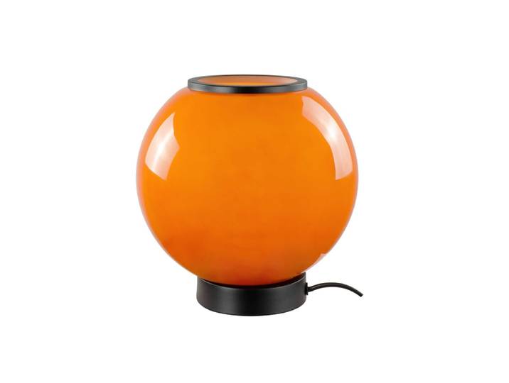 Lampe à poser en verre & métal