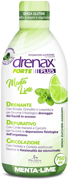 Paladin pharma Drenax Forte Plus Integratore Drenante e Depurativo Gusto Menta e Lime 750 ml
