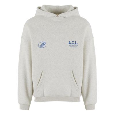Kapuzenpullover ANOTHER COTTON LAB "Another Cotton Lab", Herren, Gr. XXL, beige (grau), 100% Baumwolle, mehrfarbig, oversize, ohne Ausschnitt, Pullover Kapuzenpullover