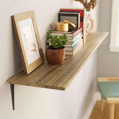 Wallniture Arras 48 or 60 inch Deep Wall Shelves, Floating Shelves for Kitchen, Living Room Shelves, Book Shelf for Office, Boho