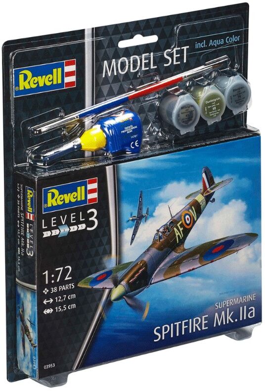 Maquette Supermarine Spitfire Mk.Iia Avion de guerre Level 3 échelle 1:72 - Revell