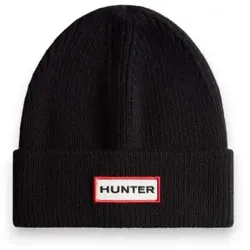 Hunter Unisex. XRU0047251 Set aus schwarzer Mütze und Schal (OSFA), Lässig, Wolle