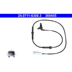 Sensor Raddrehzahl ATE 24.0711-6308.3 für Dacia Renault Lodgy Dokker
