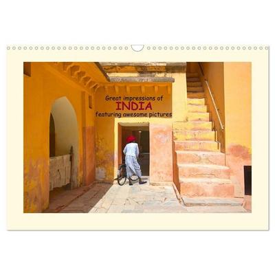 Great impressions of INDIA featuring awesome pictures (Wall Calendar 2027 DIN A3 landscape), CALVENDO 12 Month Wall Calendar