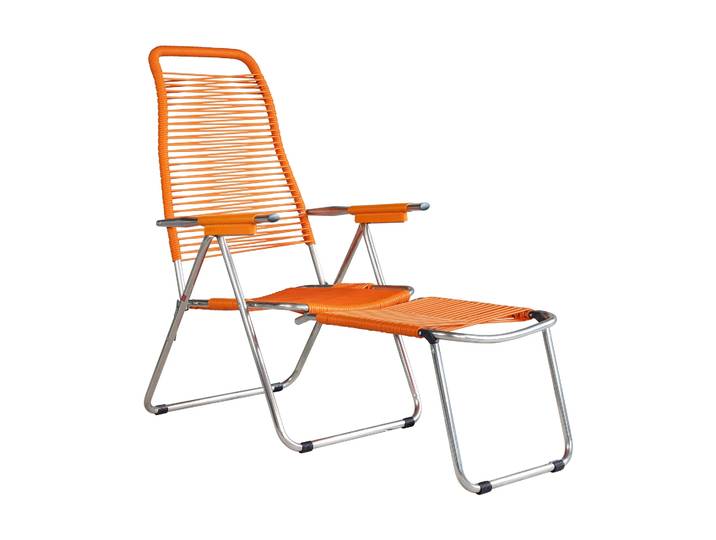 Fiam Chaise longue Spaghetti avec repose‑pieds Orange