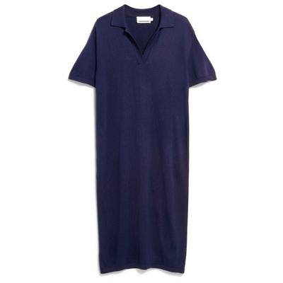 ARMEDANGELS - Women's Fine Polo Knit Dress - Kleid Gr S blau