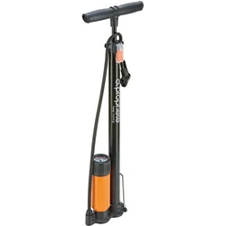 Standpumpe, für alle Ventilarten, 7 bar, mit Manometer, inkl. Adapter-Set, mit klappbarem Standfuß, ergonomisch geformter Griff, Aluminium