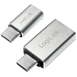 LogiLink AU0040 Kabeladapter USB 3.1 C USB 3.0 A, Micro USB 2.0 Aluminium