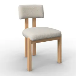 Stuhl Jonna Creme Bouclé Gepolstert