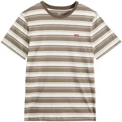 LEVIS Levi's Herren T-Shirt - Original Housemark Tee, Rundhals, Baumwolle, Größe L in Beige Beige
