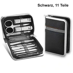 TPFBeauty Maniküre- & Pediküre-Set 11-teilig aus Kunstleder - Rosa