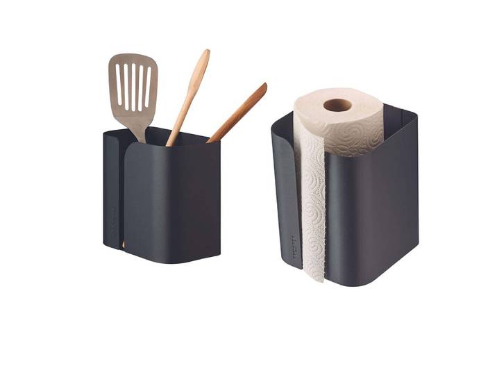 Accessoires porte-ustensiles et porte rouleau essuie-tout