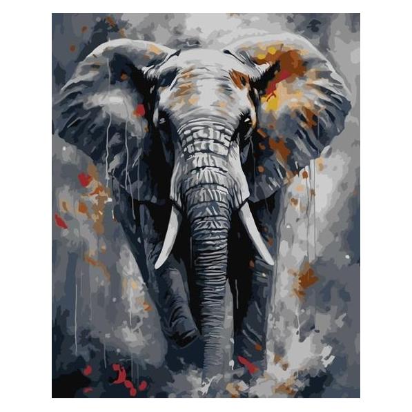 Qbee Malen nach Zahlen - Majestätischer Elefant 40x50cm (58221032)