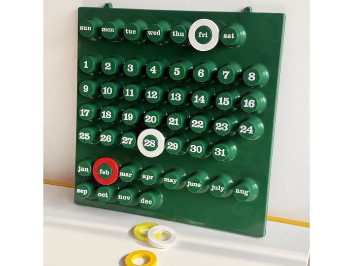 Calendrier Design Vintage, décoration de bureau, décoration murale créative pour la maison, ornements artistiques, cadeaux amusants, Figurines de salon et de chambre à coucher