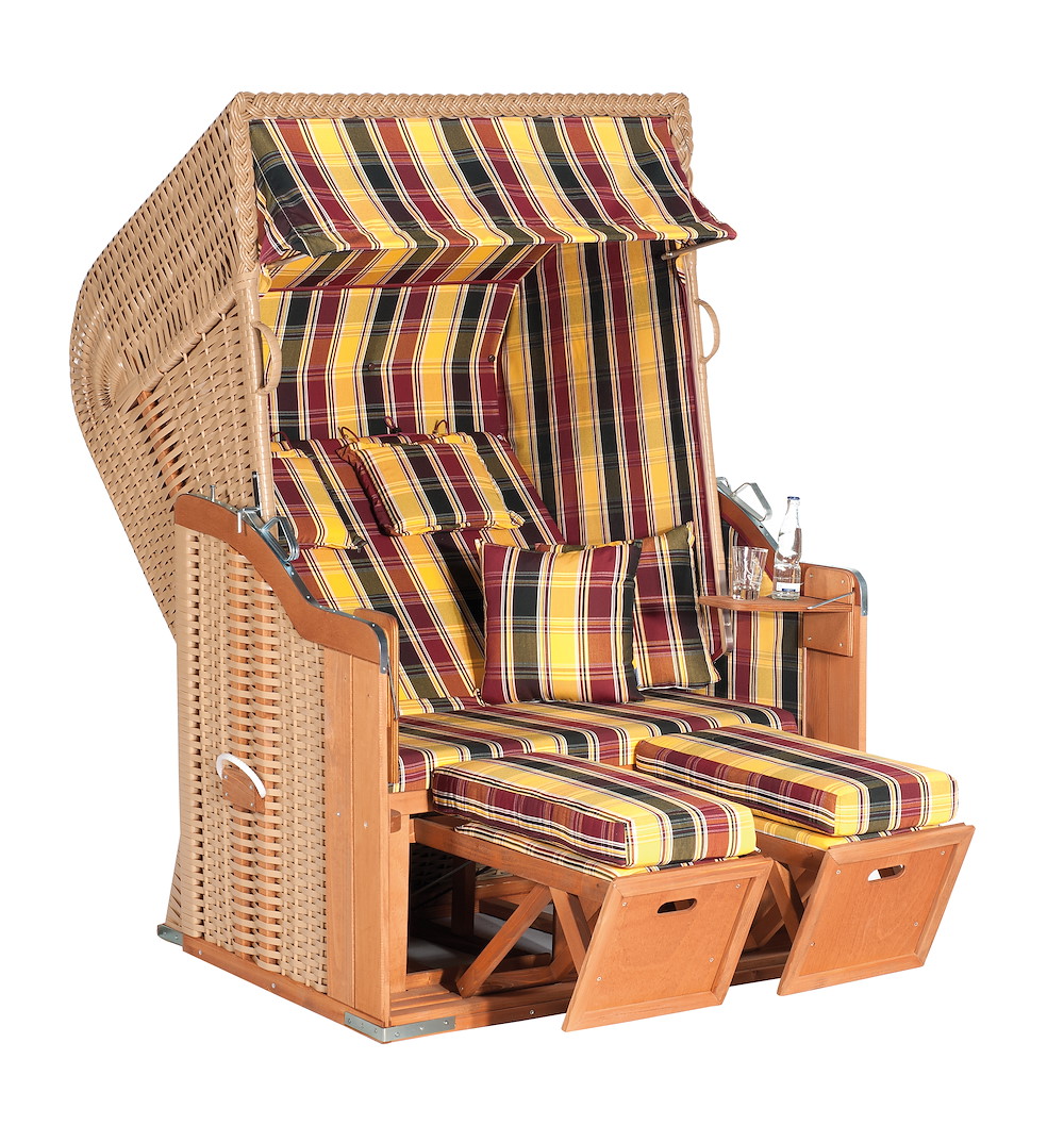 MUESING Strandkorb Rustikal 250 PLUS PVC-KS beige, Nord.Fichte 16884436