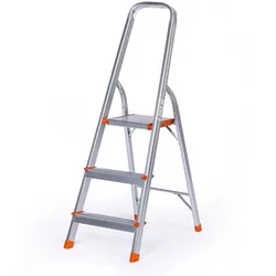 Einseitige Aluminium-Stufen, 1x3 Stufen, Höhe 0,645 m