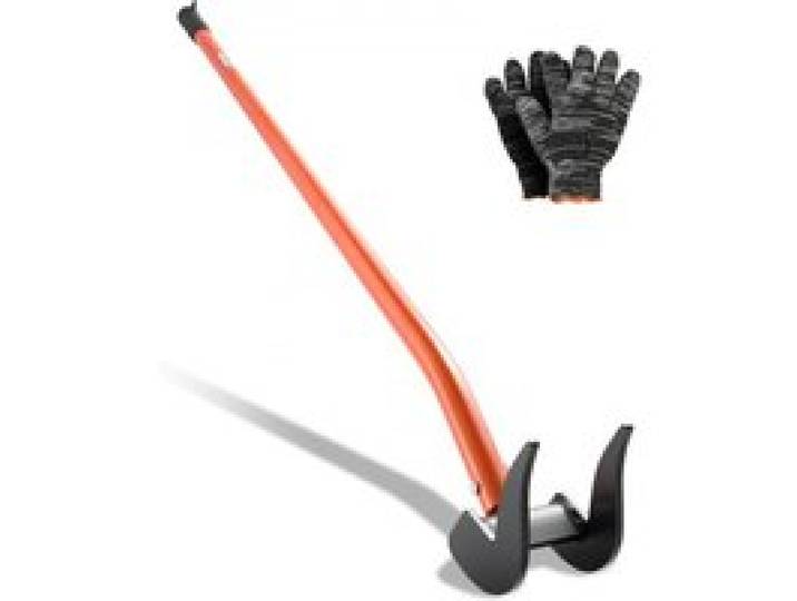 VEVOR Démonte Palette 907,18 kg Outil Démonte Palettes 137 cm Barre Démontage pour Retrait Planches de Terrasse, Planchers, Charpentes, Toitures, Moulures, Cloisons Sèches, avec Poignée Acier Carbone