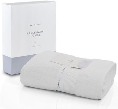 "Lincove Large Luxury Bathroom Towel - 100% Cotton, Highly Absorbent, 39.5""x71"""