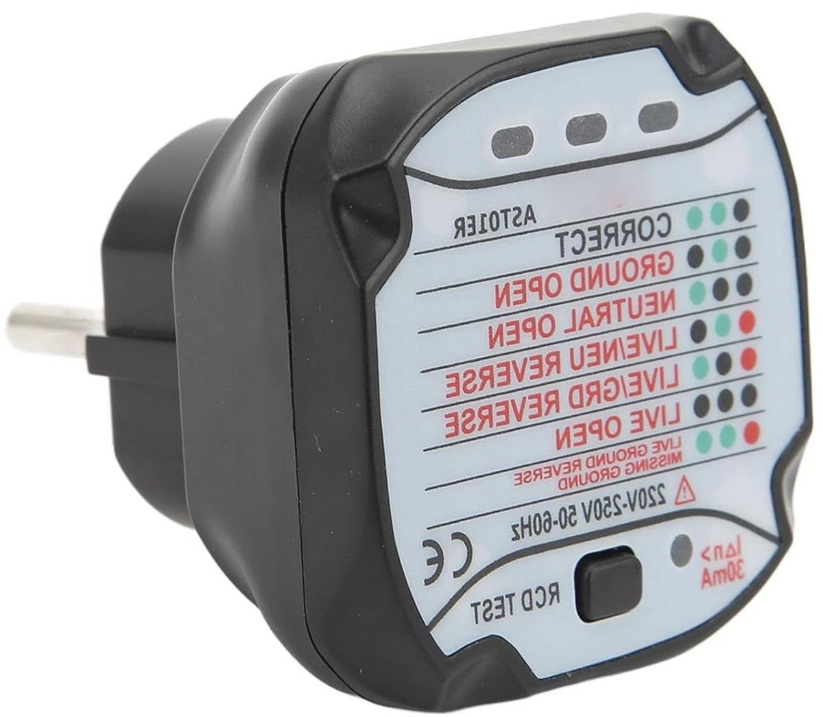 Stopcontact Tester - Stopcontact Detector voor Veiligheidscontrole - Zwart